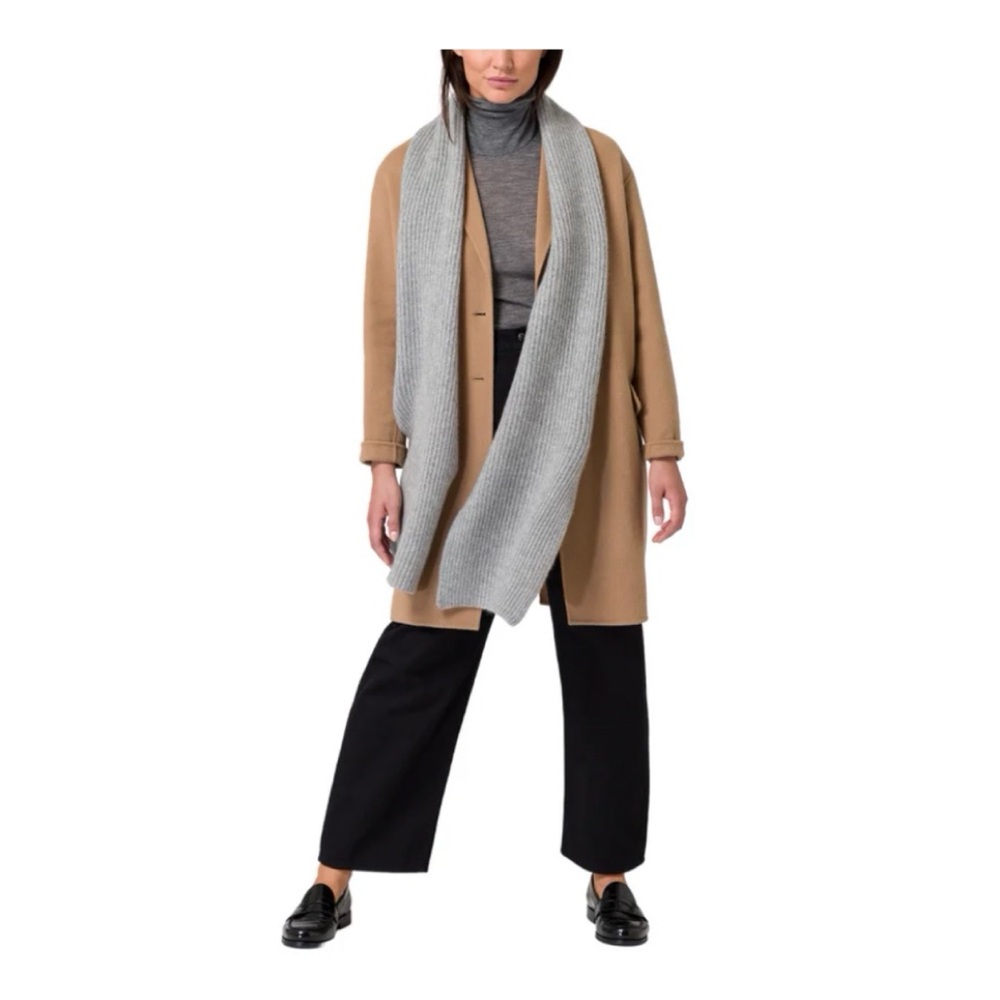Style Republic Cashmere Knitted Scarf in Light Grey